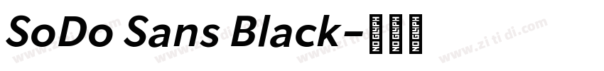 SoDo Sans Black字体转换